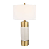 White Crackled Ceramic Table Lamp | Uttermost Adelia
