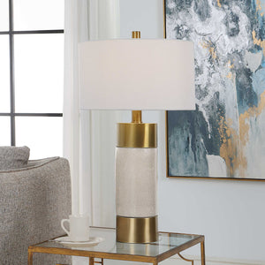   White Crackled Ceramic Table Lamp | Oroa.com