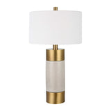 White Crackled Ceramic Table Lamp | Uttermost Adelia