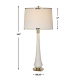 Tapered White Stone Table Lamp | Uttermost Marille