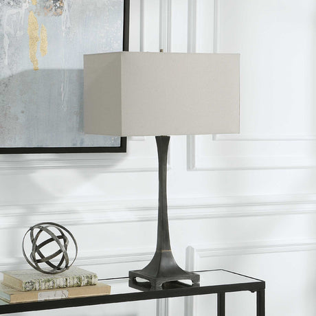 Rustic Black Iron Table Lamp | Uttermost Reydan