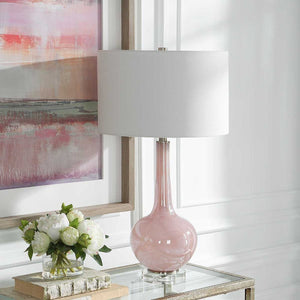  Pink Glass Table Lamp | Oroa.com