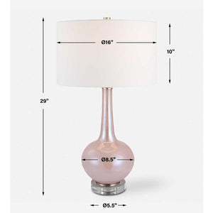   Pink Glass Table Lamp | Oroa.com