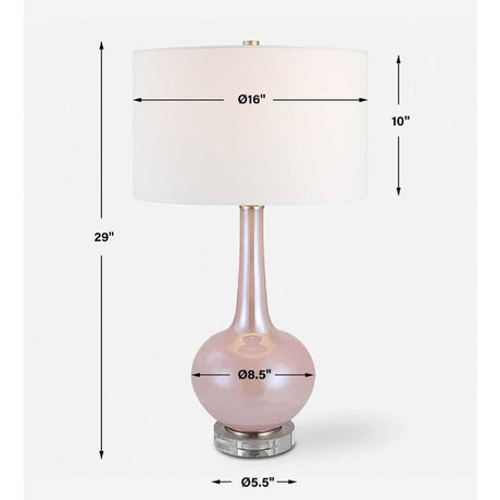 Pink Glass Table Lamp | Uttermost Rosa