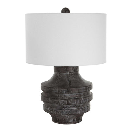 Black Wooden Rustic Table Lamp | Uttermost Timber
