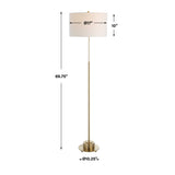 Modern European furniture - Antique Brass Adjustable Floor Lamp - www.oroa.com