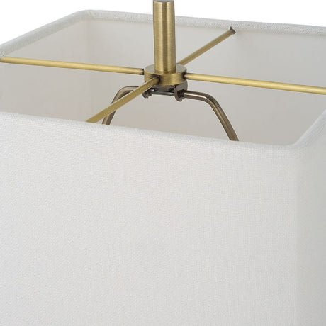 White Marble Block Buffet Lamp | Uttermost Escort