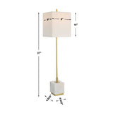 White Marble Block Buffet Lamp | Uttermost Escort