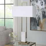 White Marble Pillar Table Lamp | Uttermost Column