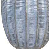 Modern European furniture - Scalloped Blue Ceramic Table Lamp - www.oroa.com