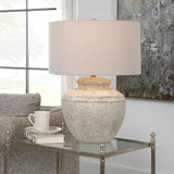 Modern European furniture - Aged Beige Ceramic Table Lamp - www.oroa.com