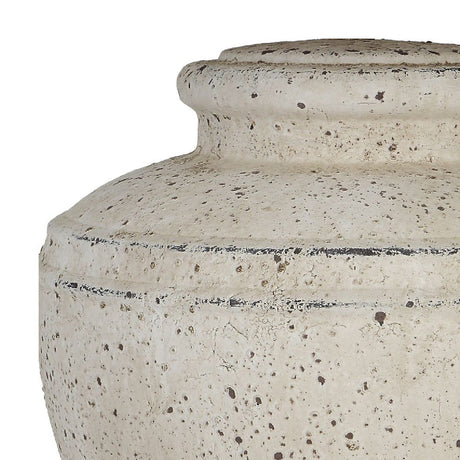 Modern European furniture - Aged Beige Ceramic Table Lamp - www.oroa.com