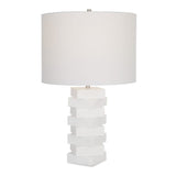 Stacked White Stone Table Lamp | Uttermost Ascent