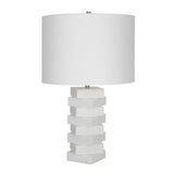 Stacked White Stone Table Lamp | Uttermost Ascent