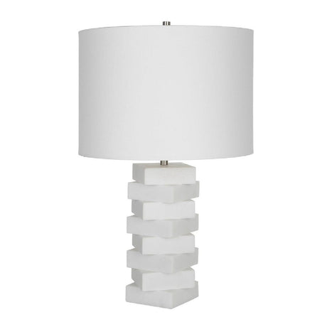 Stacked White Stone Table Lamp | Uttermost Ascent