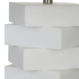 Stacked White Stone Table Lamp | Uttermost Ascent