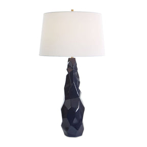 Blue Gloss Ceramic Table Lamp by Uttermost Kavos