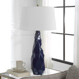 Blue Gloss Ceramic Table Lamp | Uttermost Kavos
