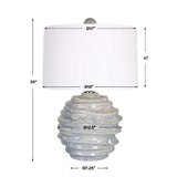 Blue Drip Ceramic Table Lamp | Uttermost Waves