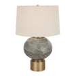 Modern European furniture - Smoky Gray Glass Table Lamp - www.oroa.com