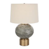 Modern European furniture - Smoky Gray Glass Table Lamp - www.oroa.com