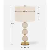 Modern European furniture - Round Alabaster Table Lamp - www.oroa.com