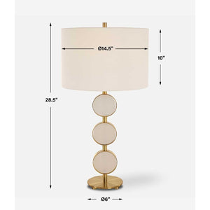   Round Alabaster Table Lamp | Oroa.com
