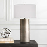 Gray Steel Table Lamp | Uttermost V-Groove