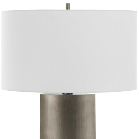 Gray Steel Table Lamp | Uttermost V-Groove