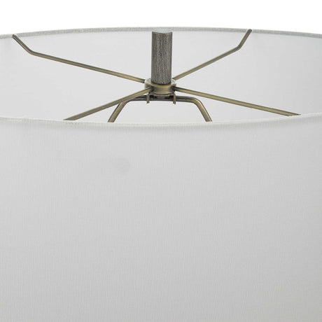 Gray Steel Table Lamp | Uttermost V-Groove