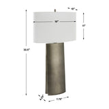 Gray Steel Table Lamp | Uttermost V-Groove