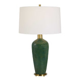 Mottled Green Ceramic Table Lamp | Uttermost Verdell
