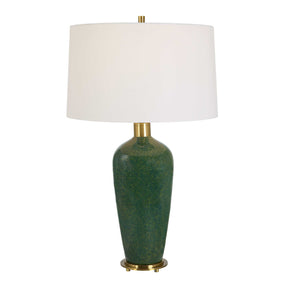 Modern European furniture - Mottled Green Ceramic Table Lamp by Uttermost Verdell - www.oroa.com