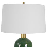 Mottled Green Ceramic Table Lamp | Uttermost Verdell