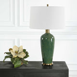 Mottled Green Ceramic Table Lamp | Uttermost Verdell