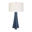 Modern European furniture - Tapered Blue Ceramic Table Lamp - www.oroa.com