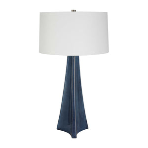   Tapered Blue Ceramic Table Lamp | Oroa.com