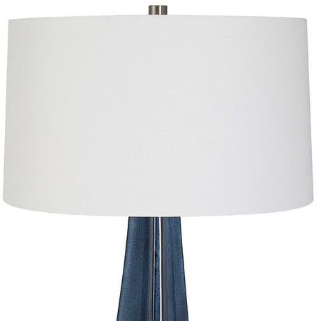 Modern European furniture - Tapered Blue Ceramic Table Lamp - www.oroa.com