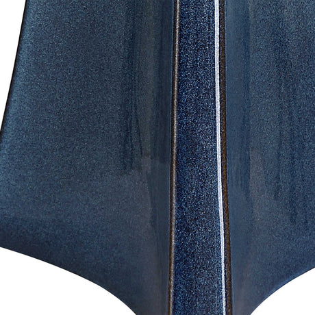 Modern European furniture - Tapered Blue Ceramic Table Lamp - www.oroa.com