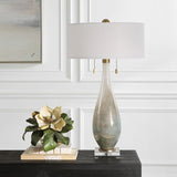 Glass Base Linen Table Lamp | Uttermost Cardoni - www.oroa.com