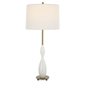 Modern European furniture - Hourglass White Ceramic Table Lamp by Uttermost Annora - www.oroa.com