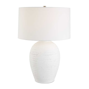 Modern European furniture - Urn-Shaped White Ceramic Table Lamp by Uttermost Reyna - www.oroa.com