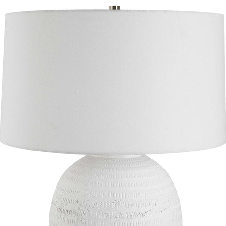 Urn-Shaped White Ceramic Table Lamp | Uttermost Reyna