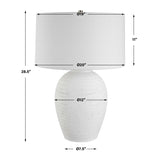 Urn-Shaped White Ceramic Table Lamp | Uttermost Reyna