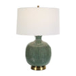 Modern European furniture - Aged Green Glass Table Lamp - www.oroa.com