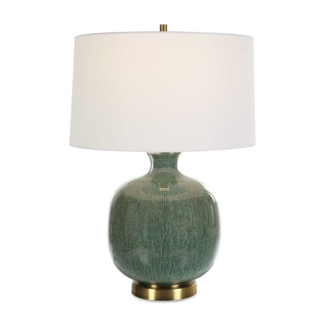  Modern European furniture - Aged Green Glass Table Lamp - www.oroa.com | Oroa.com