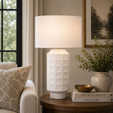 Embossed Tiles Ceramic Table Lamp | Uttermost Window Pane