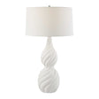Modern European furniture - Coiled White Ceramic Table Lamp - www.oroa.com