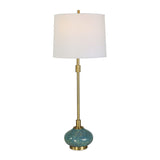 Blue Glazed Ceramic Buffet Lamp | Uttermost Kaimana