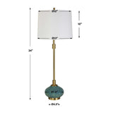 Blue Glazed Ceramic Buffet Lamp | Uttermost Kaimana